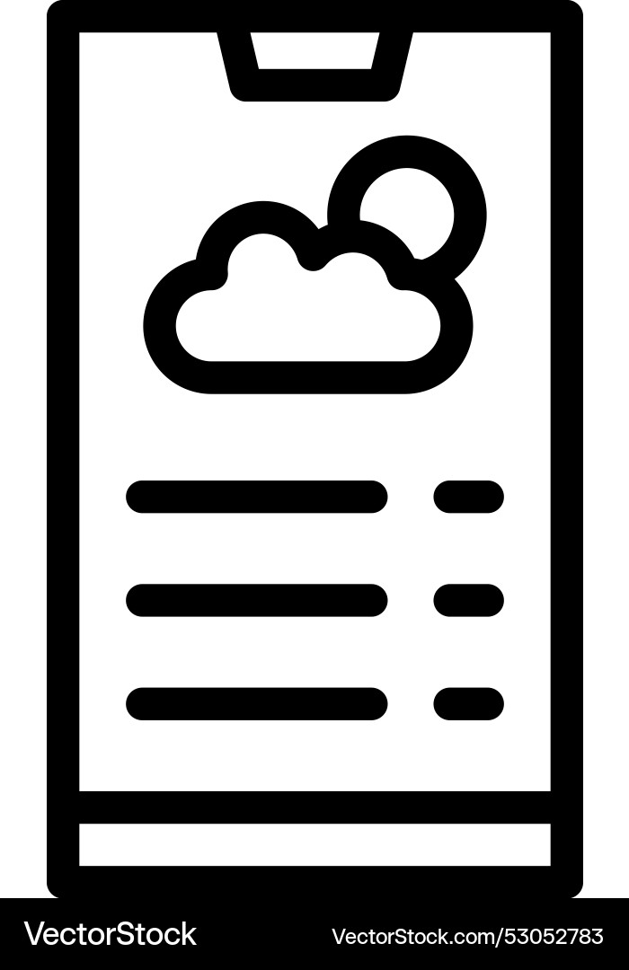 Weather app icon design Vector Image