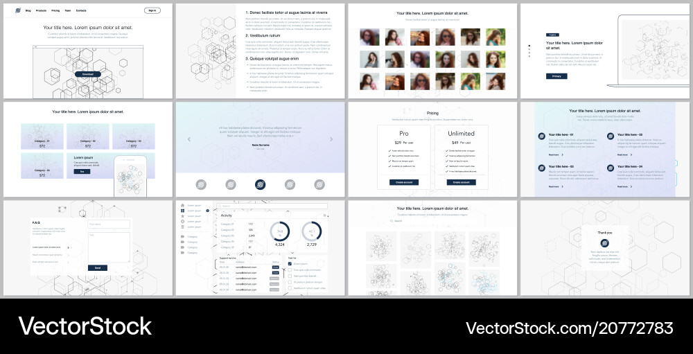 Website UI Templates vector image