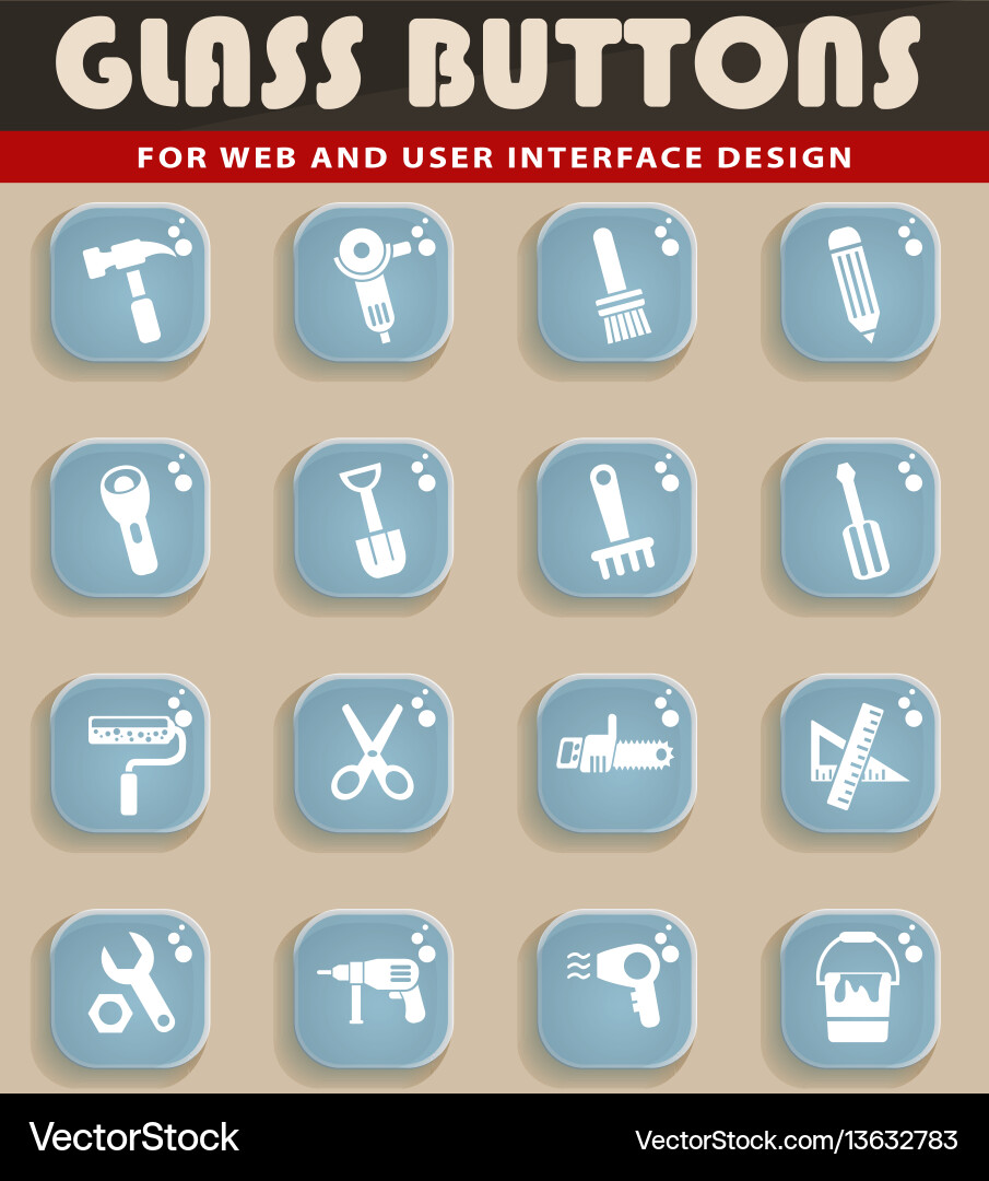 Work tools icon set Vector Image