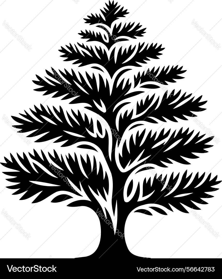 X-default stylized juniper symbol Vector Image