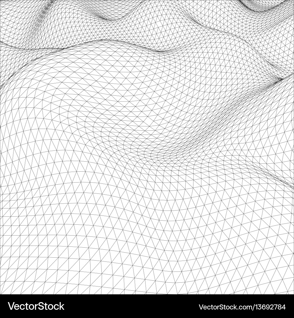 Abstract wire-frame grid Abstract wire-frame grid vector image