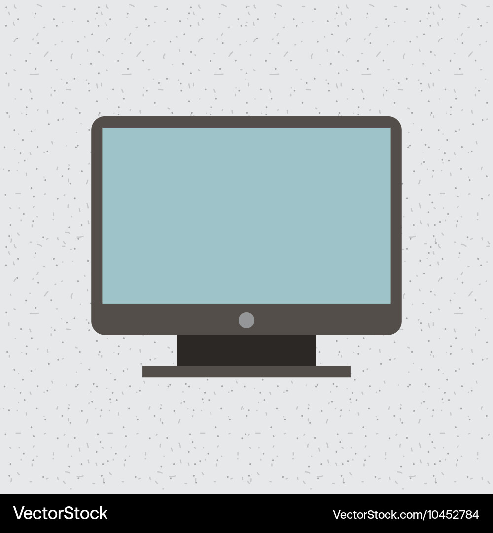 Computer monitor isolated icon Vector Image
