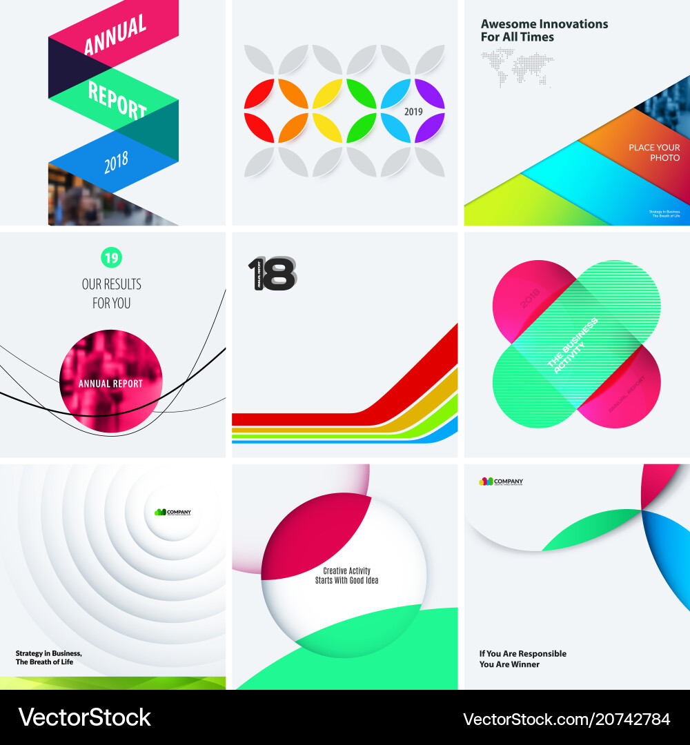 Design set of colourful abstract elements Vector Image
