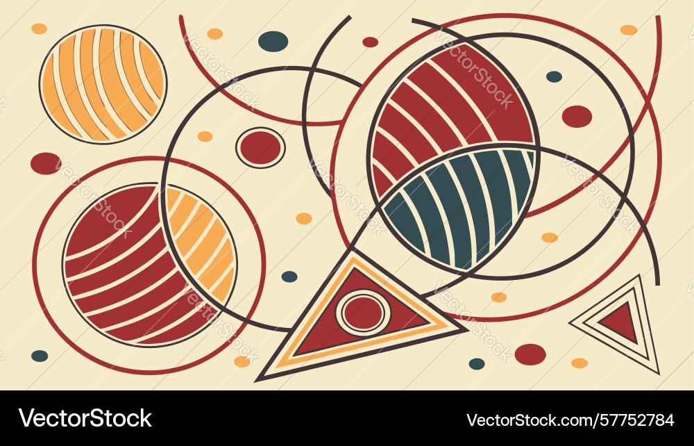 Dynamic abstract half-circle pattern design bold vector image