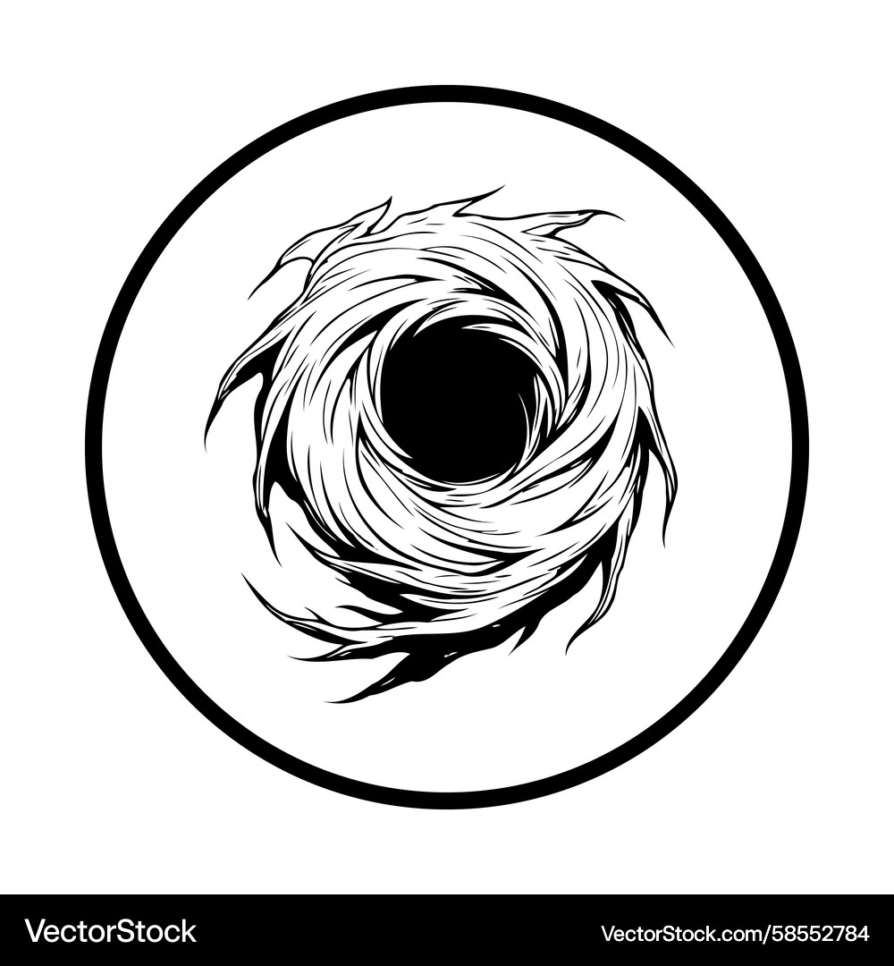 Dynamic Vortex Circle Vector Image