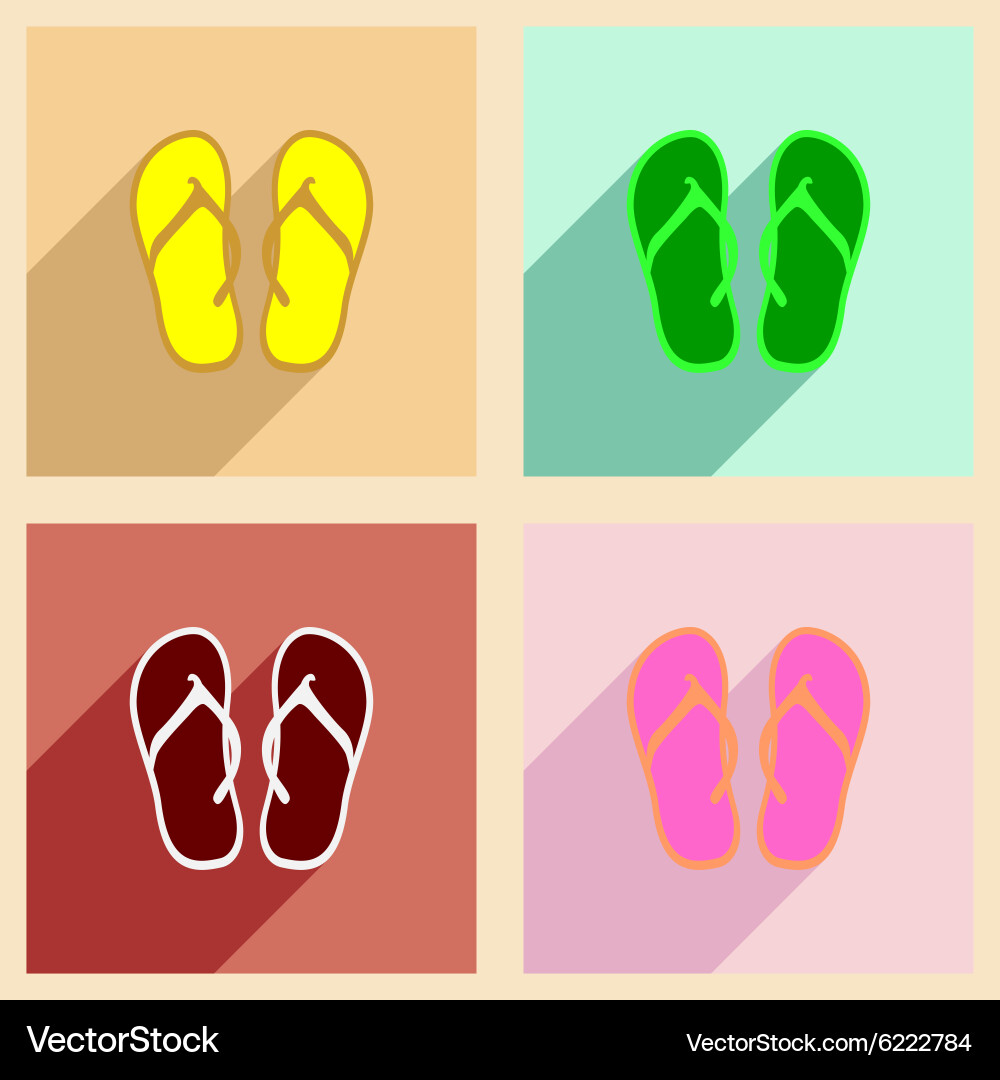 Flat with shadow concept and mobile application Vector Image