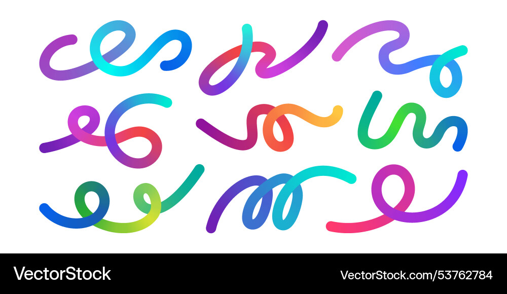 Gradient wavy lines abstract rainbow Gradient wavy lines abstract rainbow vector image