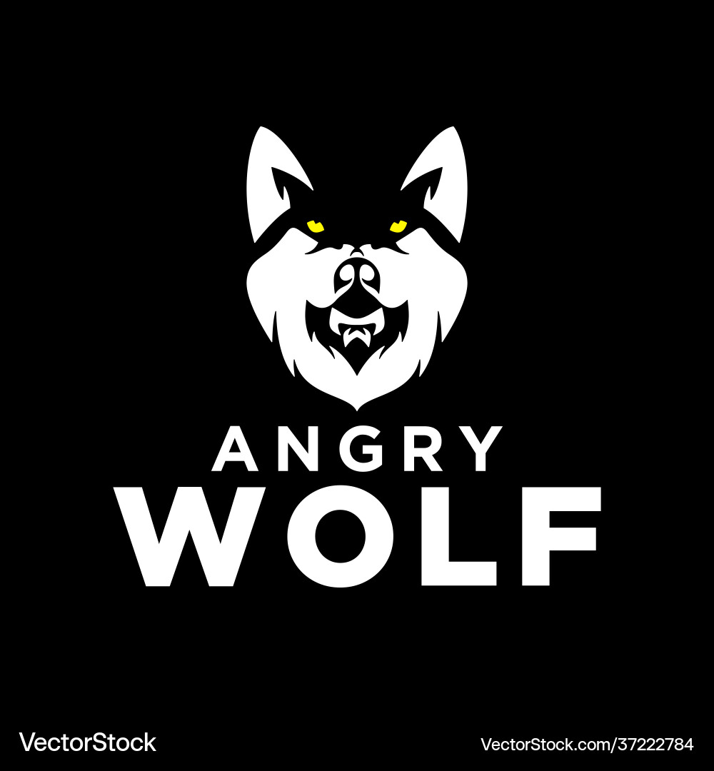 Mascot wütende Wolf Logo Design Mascot wütende Wolf Logo Design vektorbild