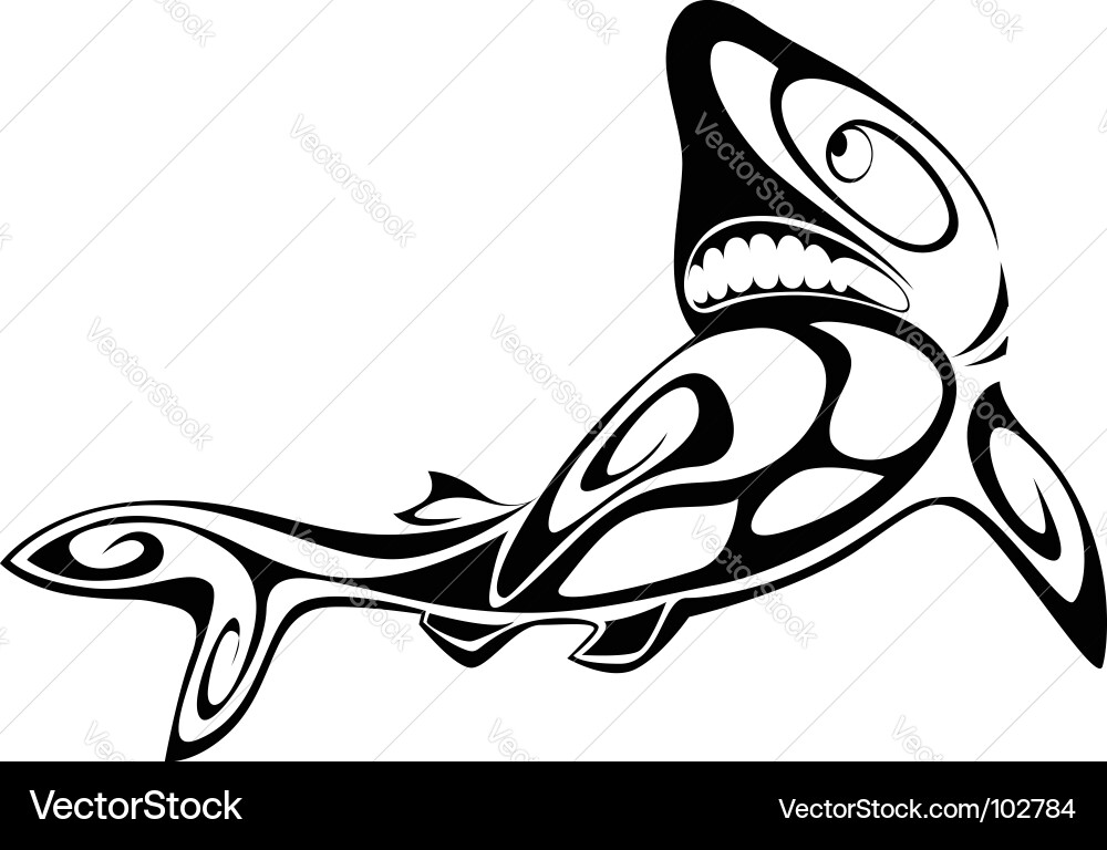 Shark tattoo Royalty Free Vector Image - VectorStock