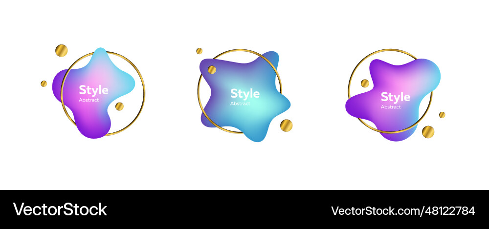 Soft fluid shapes with text sample Soft fluid shapes with text sample vector image