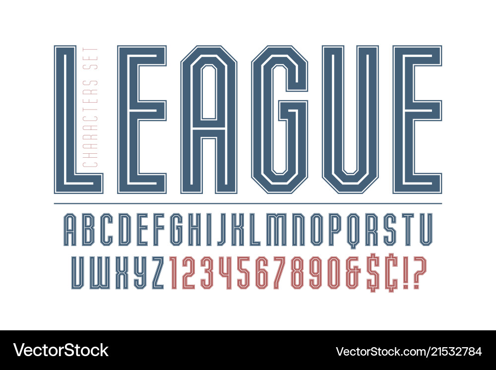 Sport & Techno Font – Bold Display Vector Image