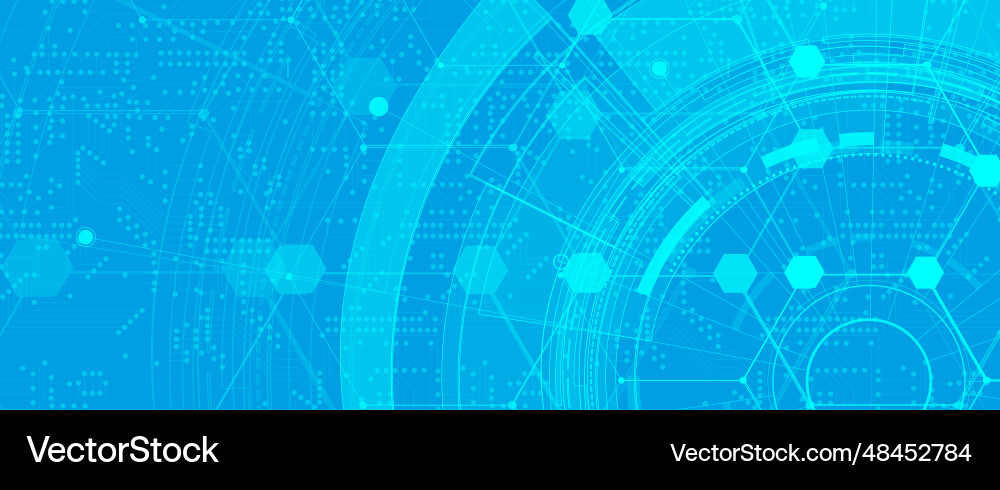 Technology banner design with hexagons abstract Technology banner design with hexagons abstract vector image
