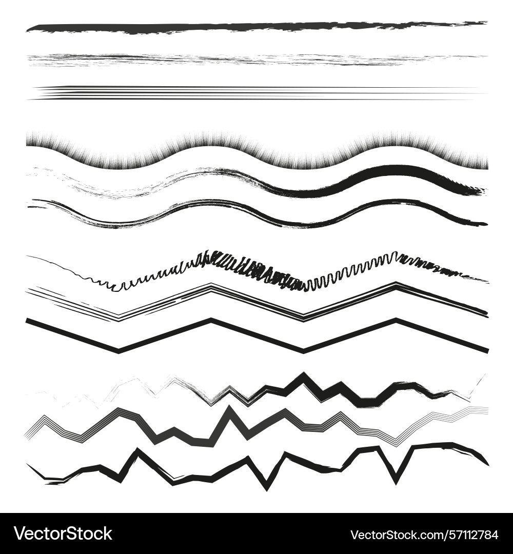 Wavy lines pattern black flow abstract stripe Wavy lines pattern black flow abstract stripe vector image