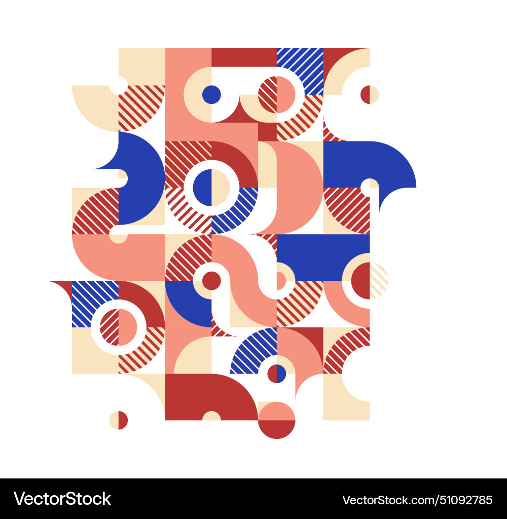 Abstract geometric background modular tiling vector image
