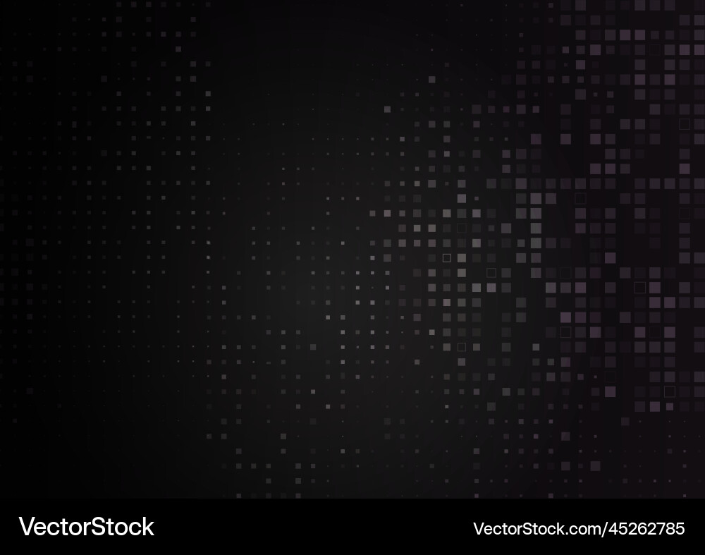 Abstract geometric squares pattern pixel on black Abstract geometric squares pattern pixel on black vector image