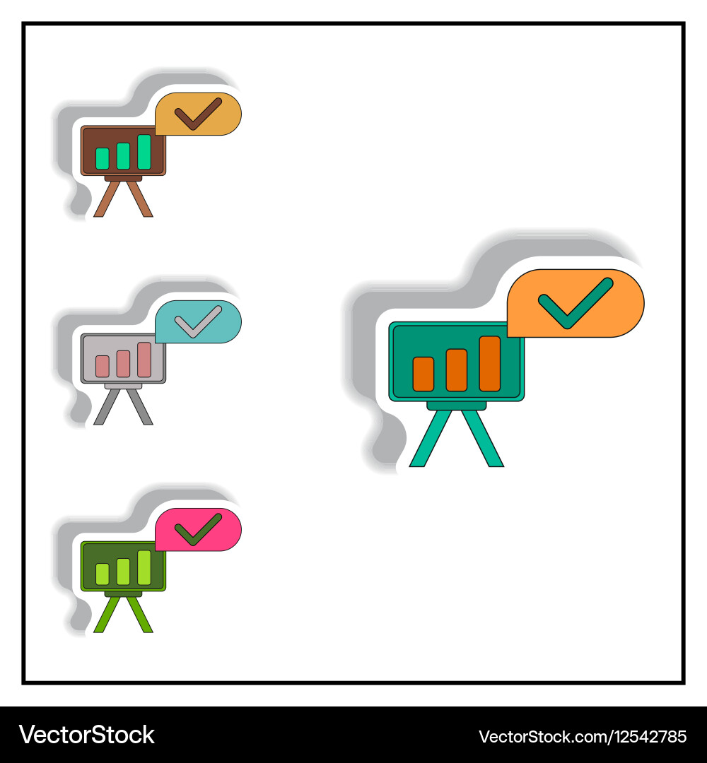 Bar graph business statistic vector image