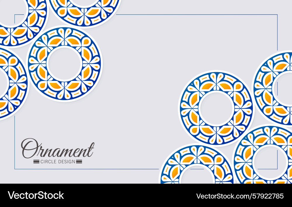 Colorful circle border pattern background Vector Image