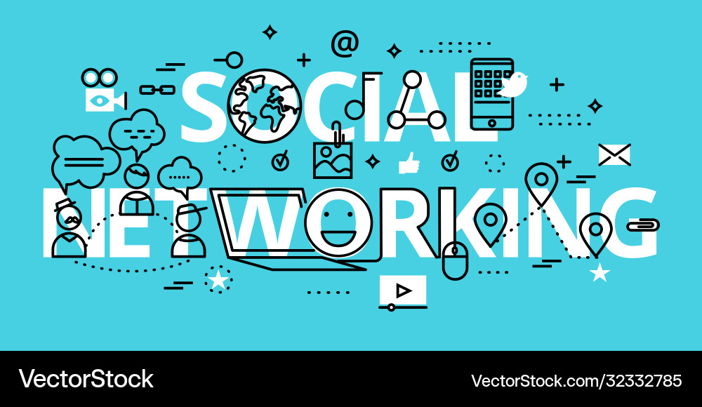 Concept social networking Concept social networking vector image