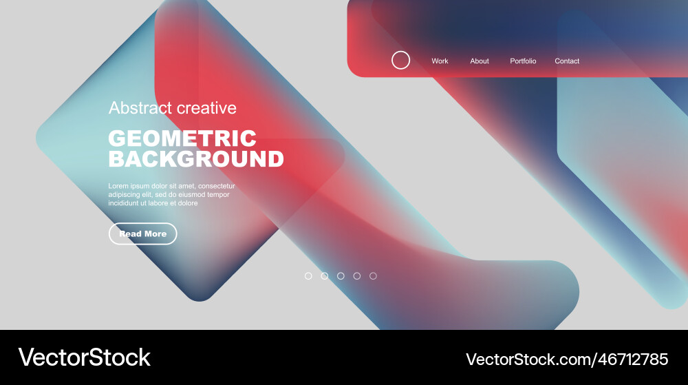 Fluid gradient triangles landing page background Fluid gradient triangles landing page background vector image