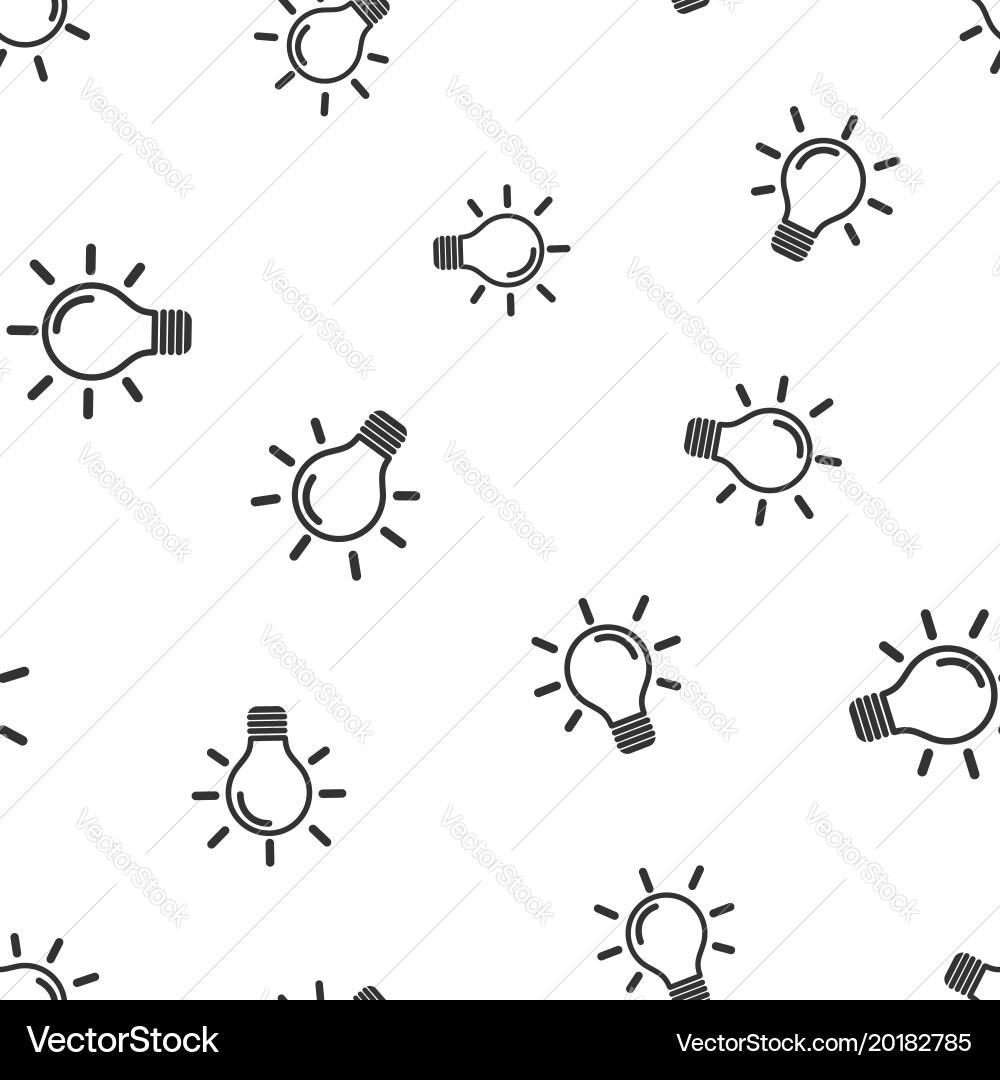 Light Bulb Seamless Pattern vector image