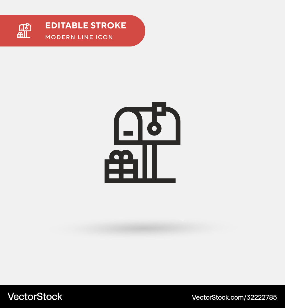 Mailbox simple icon symbol Vector Image