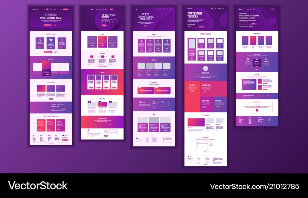 Main web page design website business Main web page design website business vector image