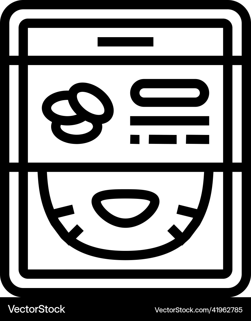 Mask cucumber line icon Mask cucumber line icon Vector Image