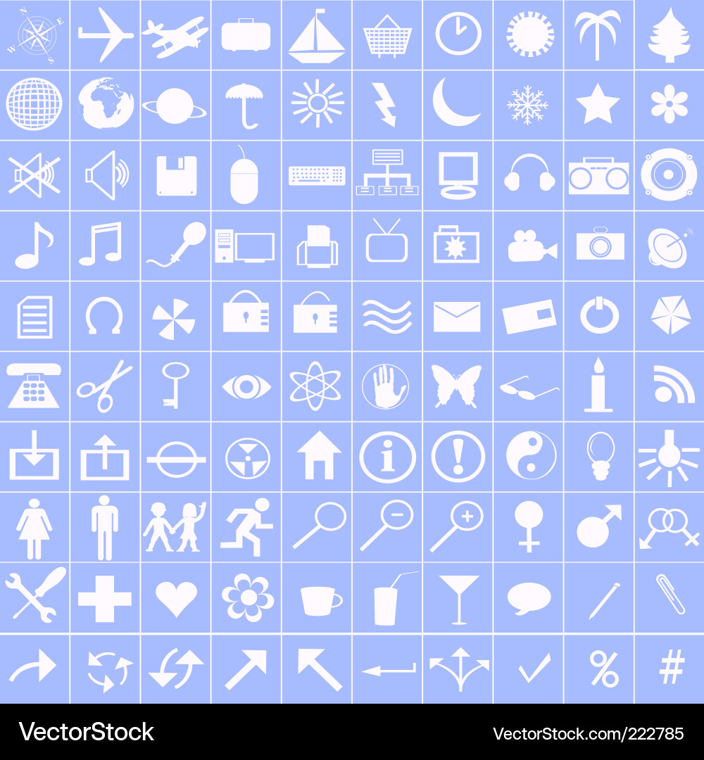 Misc icons Vector Image