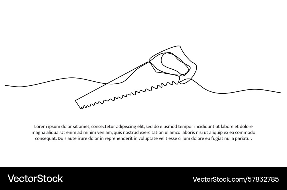 One line of saw abstract minimal continuous Vector Image