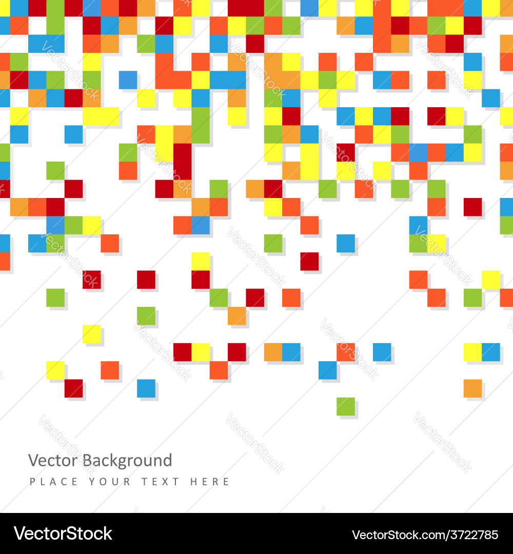 Pixelated Color Block Background vector image