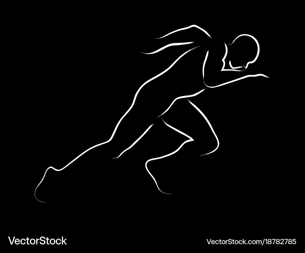Running Figure vector image