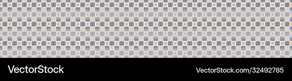 Seamless geometric cross grid border pattern Seamless geometric cross grid border pattern Vector Image