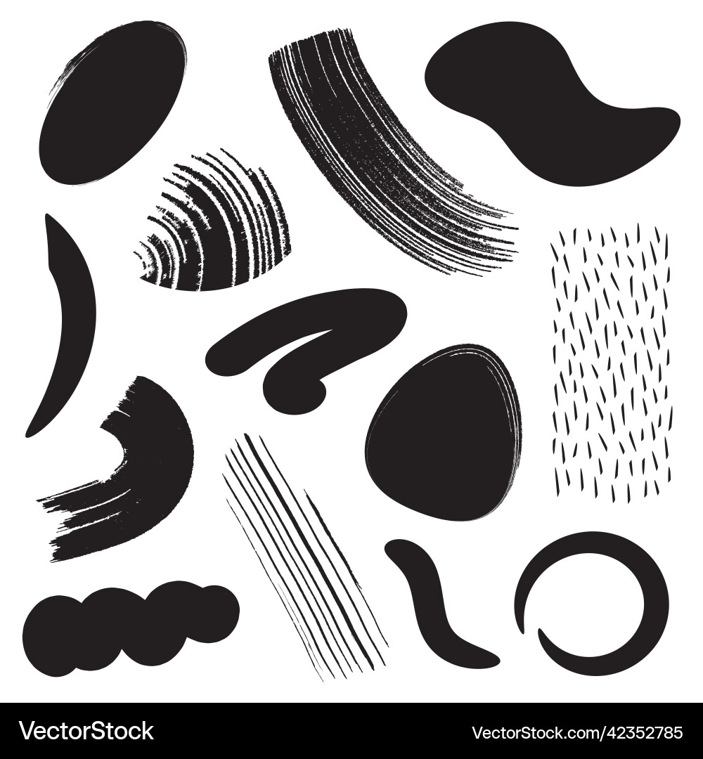 Set of various black design elements vector image