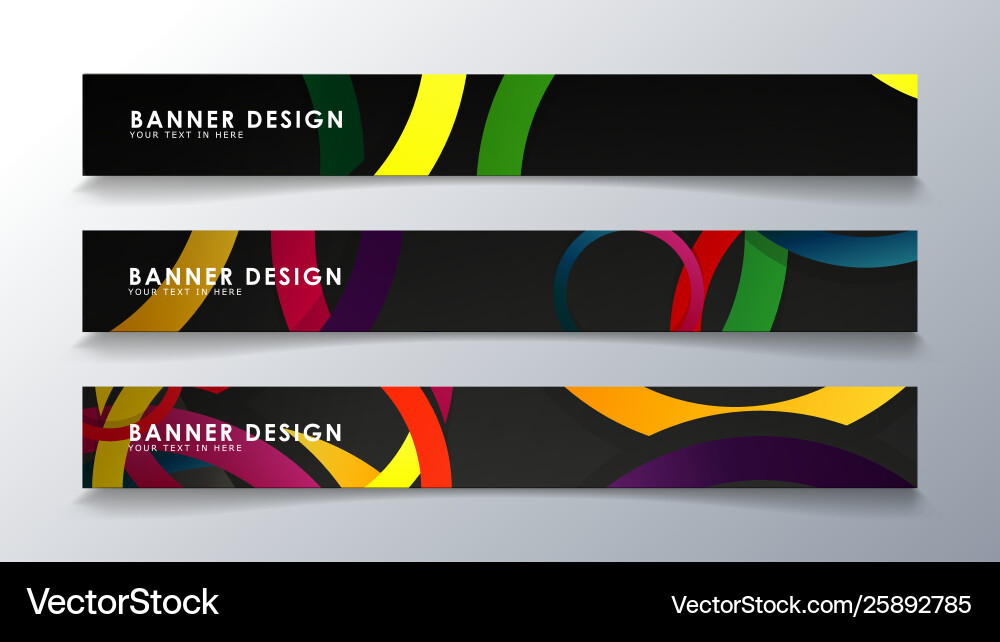 Set rectangular banner with a circle background Set rectangular banner with a circle background vector image