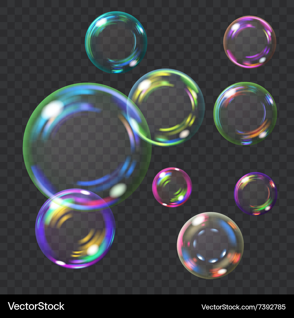 Soap bubbles Royalty Free Vector Image - VectorStock
