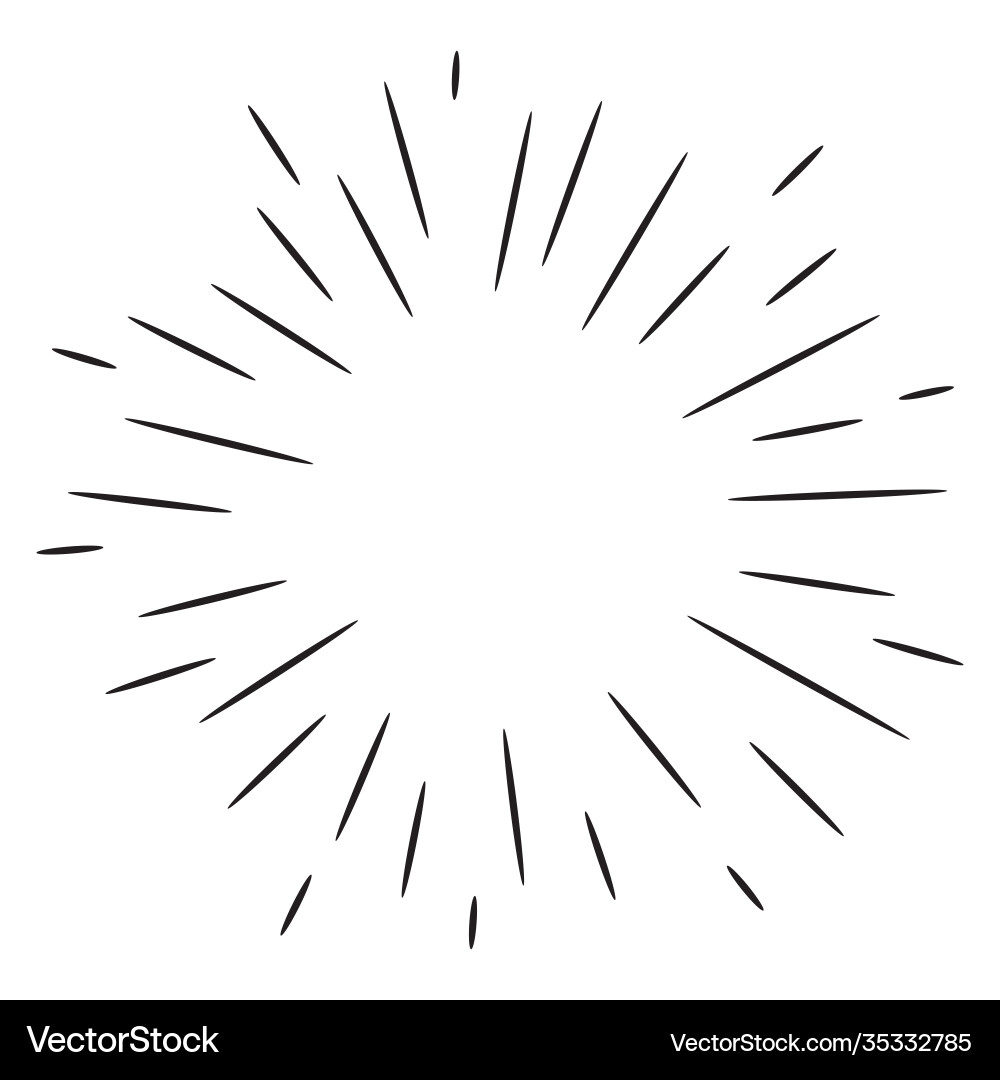 Starburst sunburst Hand gezogenes Designelement Starburst sunburst Hand gezogenes Designelement vektorbild