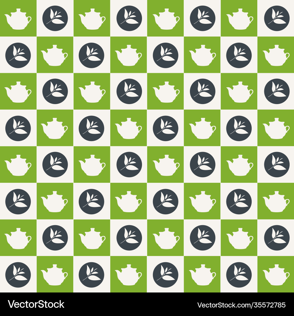 Tea pattern Royalty Free Vector Image - VectorStock