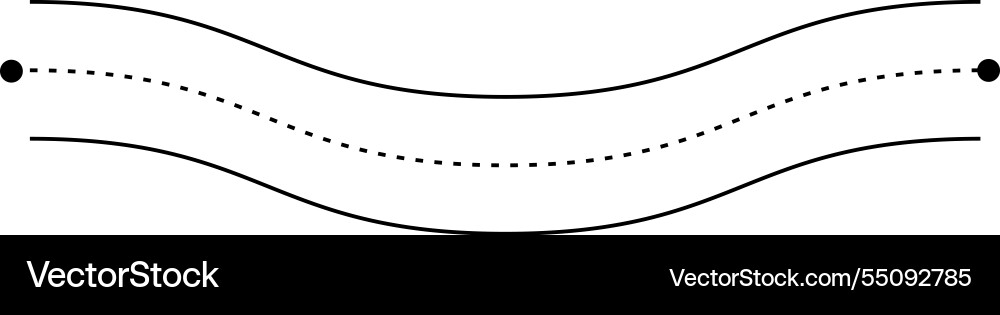 Tracing line dotted horizontal zig zag wavy Tracing line dotted horizontal zig zag wavy Vector Image