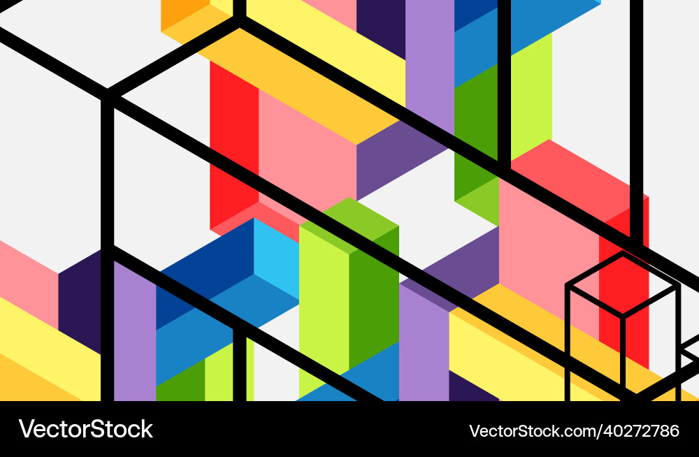 Abstract background 3d cubes cubic elements Abstract background 3d cubes cubic elements vector image