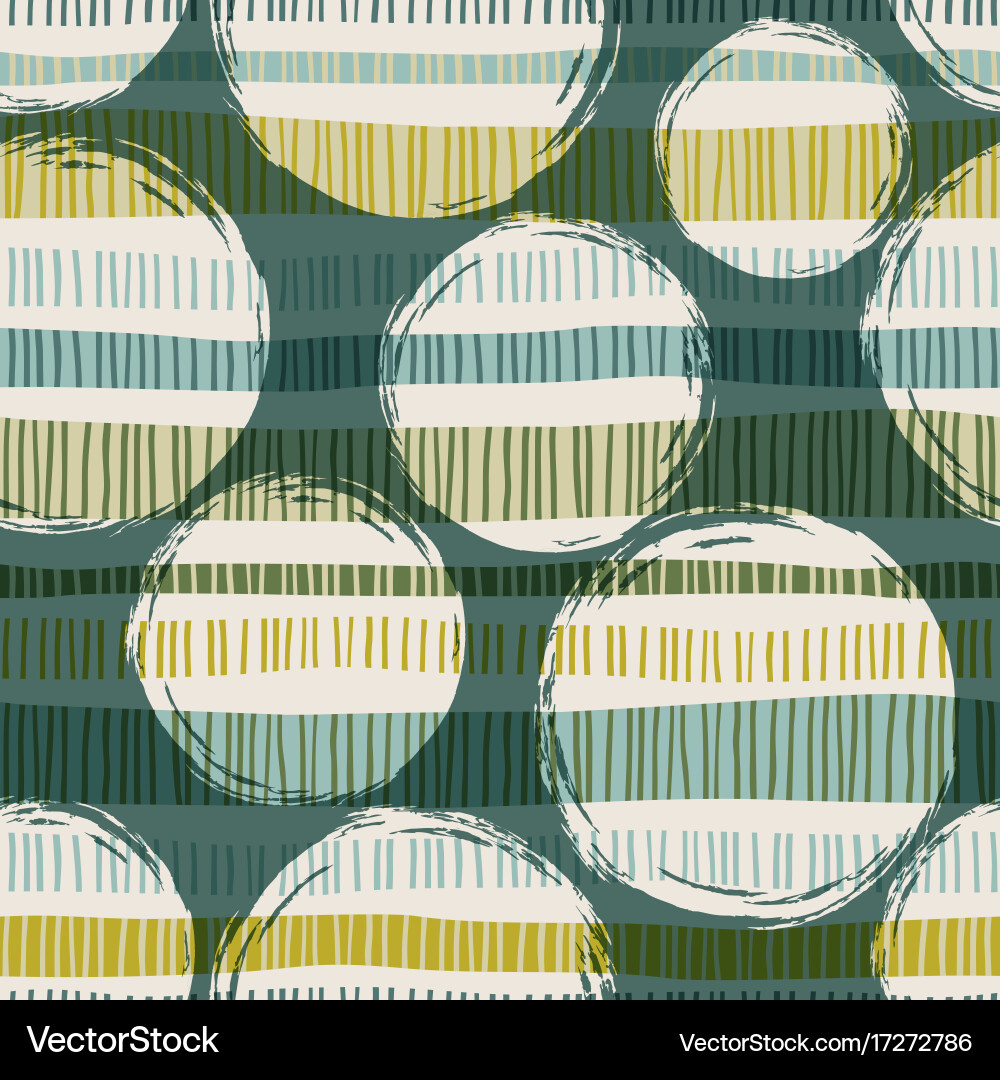 Abstract geometric seamless pattern with circles vector image