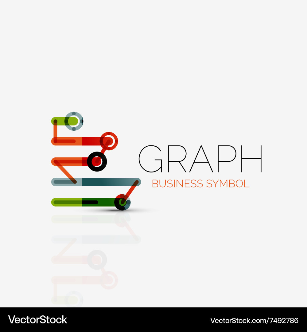 Abstract logo idea linear chart or graph Vector Image