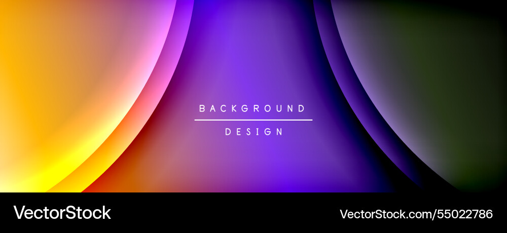 Bright rainbow style color gradient with curve Bright rainbow style color gradient with curve Vector Image