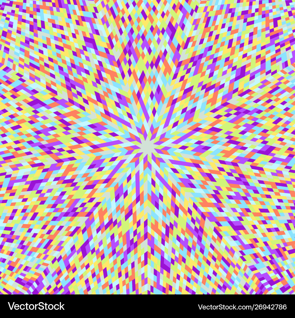 Colorful dynamic abstract round mosaic pattern vector image