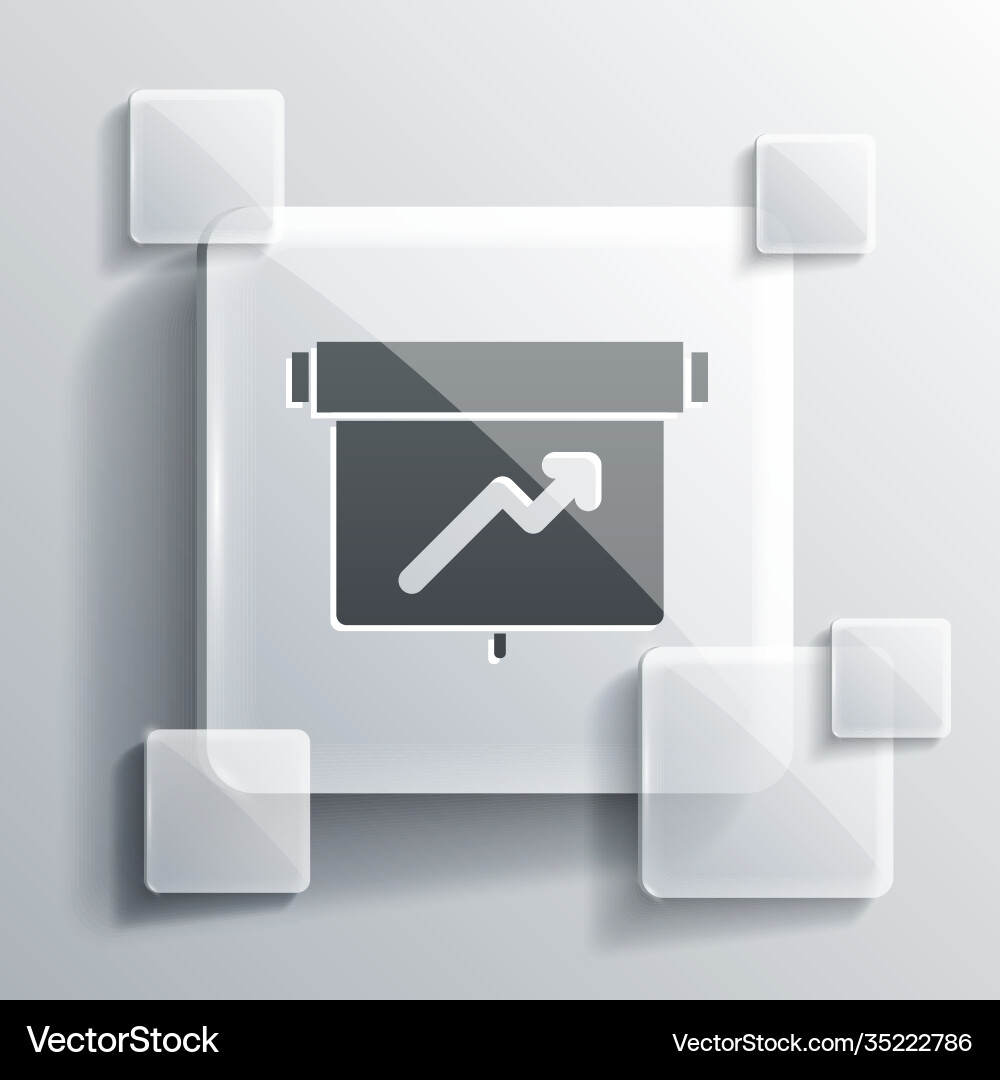 Grey board with graph chart icon isolated on Grey board with graph chart icon isolated on vector image