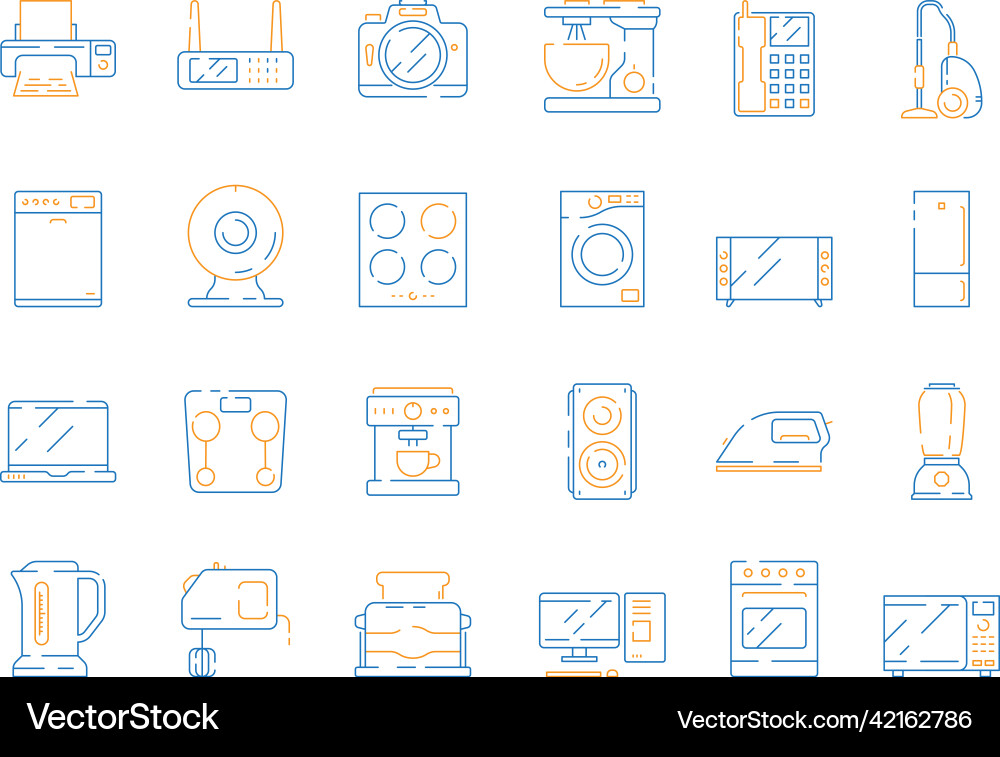 Home elektrische Icons Haushalts modernes Gerät Home elektrische Icons Haushalts modernes Gerät vektorbild
