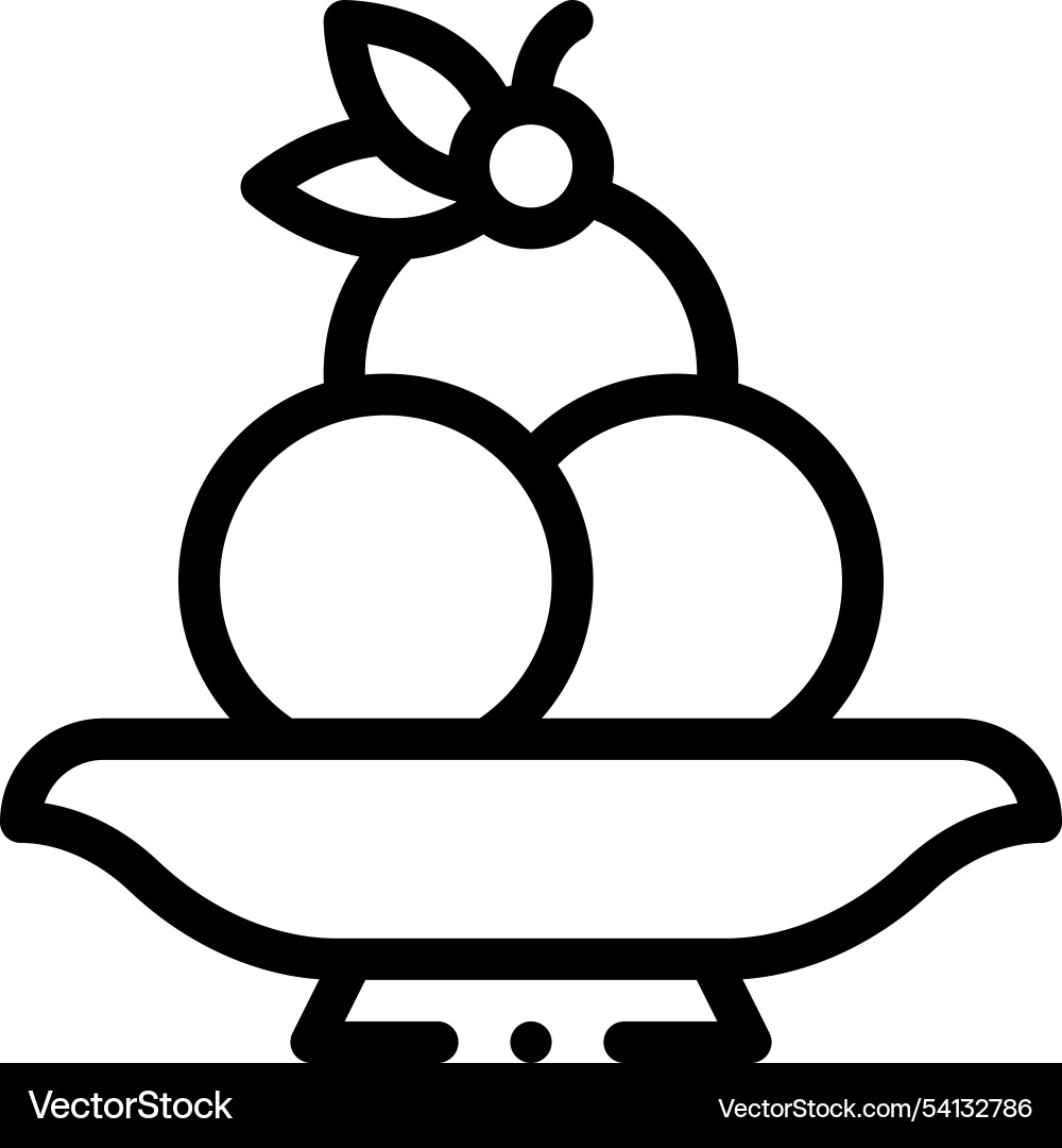 Ice cream icon thin linear style design isolated Ice cream icon thin linear style design isolated vector image