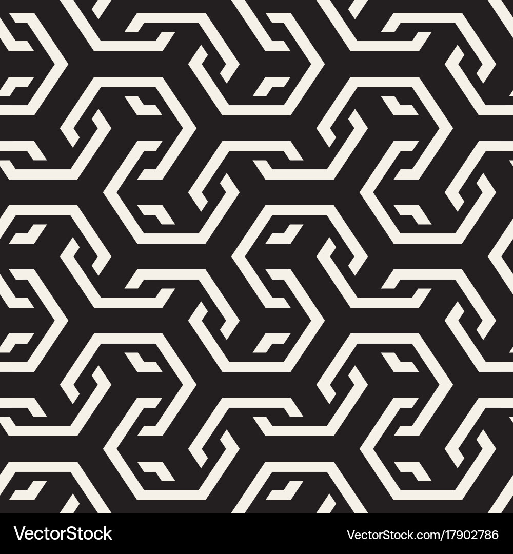 Interlaced Hexagonal Lines Pattern vector image