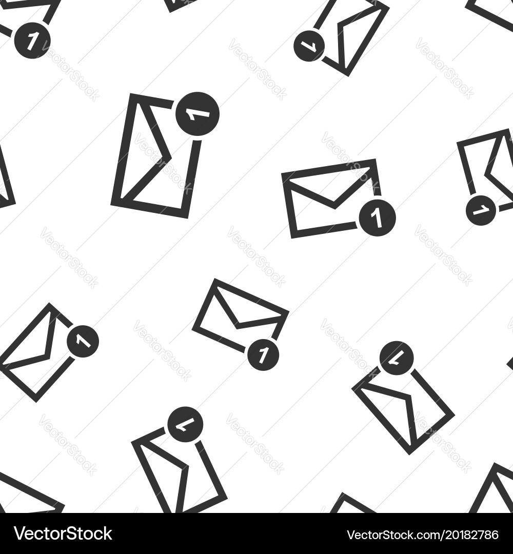 Mail envelope message seamless pattern background vector image