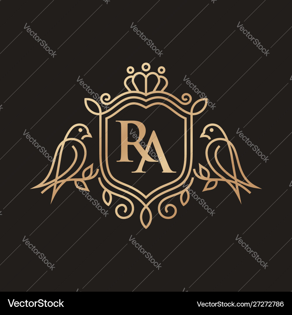 Mantelarm heraldic Luxus Logo Design Konzept Mantelarm heraldic Luxus Logo Design Konzept vektorbild