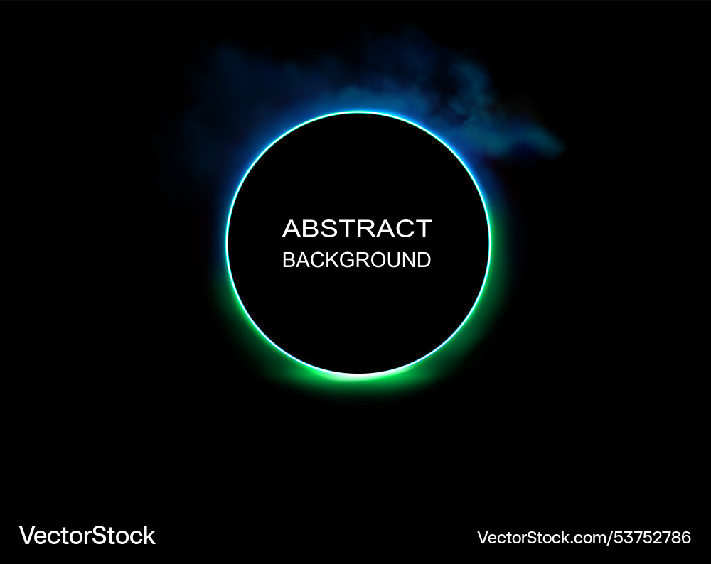 Neon gradient frames set of glowing round Neon gradient frames set of glowing round vector image